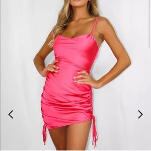 Missguided hot pink mini dress